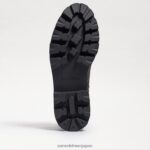 jp Sam Edelman 女性 ギャレットプラットフォームコンバットブーツ 黒い革 4NFV0P626 履物 - Image 6