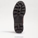 jp Sam Edelman 女性 ギャレットプラットフォームコンバットブーツ ダークブラウン 4NFV0P627 履物 - Image 6