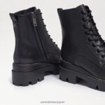 jp Sam Edelman 女性 ギャレットプラットフォームコンバットブーツ 黒い革 4NFV0P626 履物 - Image 7