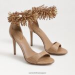 jp Sam Edelman 女性 ギリー ビーズ アンクルストラップ ヒール バフタン 4NFV0P603 履物