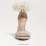 jp Sam Edelman 女性 ギリー ビーズ アンクルストラップ ヒール 砂 4NFV0P604 履物 - Image 3