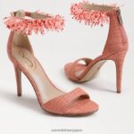 jp Sam Edelman 女性 ギリー ビーズ アンクルストラップ ヒール スタッコピンク 4NFV0P605 履物 - Image 7