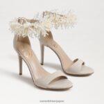 jp Sam Edelman 女性 ギリー ビーズ アンクルストラップ ヒール 砂 4NFV0P604 履物