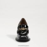 jp Sam Edelman 女性 クインシーブロックヒールローファー ブラックパテント 4NFV0P631 履物 - Image 3
