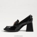 jp Sam Edelman 女性 クインシーブロックヒールローファー ブラックパテント 4NFV0P631 履物 - Image 4