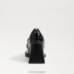 jp Sam Edelman 女性 クインシーブロックヒールローファー ブラックパテント 4NFV0P631 履物 - Image 5