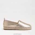 jp Sam Edelman 女性 クリスタ エスパドリーユ 金箔 4NFV0P278 履物 - Image 2