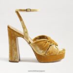 jp Sam Edelman 女性 クリステンのプラットフォームヒール サフランベルベット 4NFV0P816 履物 - Image 2