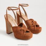 jp Sam Edelman 女性 クリステンのプラットフォームヒール フロンティアブラウン 4NFV0P820 履物