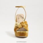 jp Sam Edelman 女性 クリステンのプラットフォームヒール サフランベルベット 4NFV0P816 履物 - Image 3