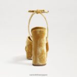 jp Sam Edelman 女性 クリステンのプラットフォームヒール サフランベルベット 4NFV0P816 履物 - Image 5