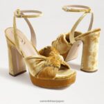 jp Sam Edelman 女性 クリステンのプラットフォームヒール サフランベルベット 4NFV0P816 履物 - Image 7