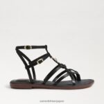 jp Sam Edelman 女性 グウェン グラディエーター サンダル 黒い革 4NFV0P248 履物 - Image 2