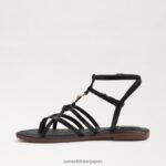 jp Sam Edelman 女性 グウェン グラディエーター サンダル 黒い革 4NFV0P248 履物 - Image 4