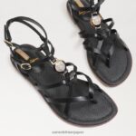 jp Sam Edelman 女性 グウェン グラディエーター サンダル 黒い革 4NFV0P248 履物 - Image 7