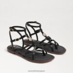 jp Sam Edelman 女性 グウェン グラディエーター サンダル 黒い革 4NFV0P248 履物