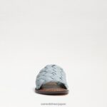 jp Sam Edelman 女性 グリフィン織りスライドサンダル リビエラブルーレザー 4NFV0P635 履物 - Image 3