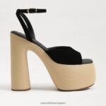 jp Sam Edelman 女性 グレイソンプラットフォームヒール 黒いスエード 4NFV0P668 履物 - Image 2