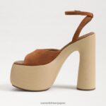jp Sam Edelman 女性 グレイソンプラットフォームヒール フロンティアブラウン 4NFV0P669 履物 - Image 4