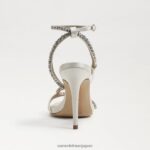 jp Sam Edelman 女性 グレンジャー アンクルストラップ ヒール パールアイボリーサテン 4NFV0P696 履物 - Image 5