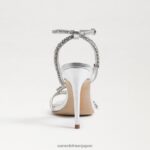 jp Sam Edelman 女性 グレンジャー アンクルストラップ ヒール ソフトシルバー 4NFV0P695 履物 - Image 5
