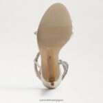 jp Sam Edelman 女性 グレンジャー アンクルストラップ ヒール パールアイボリーサテン 4NFV0P696 履物 - Image 6