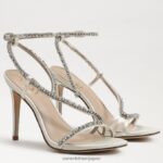 jp Sam Edelman 女性 グレンジャー アンクルストラップ ヒール パールアイボリーサテン 4NFV0P696 履物 - Image 7