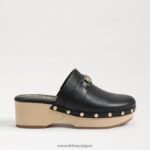 jp Sam Edelman 女性 ケイクロッグ 黒い革 4NFV0P442 履物 - Image 2
