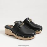 jp Sam Edelman 女性 ケイクロッグ 黒い革 4NFV0P442 履物