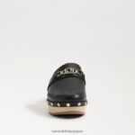 jp Sam Edelman 女性 ケイクロッグ 黒い革 4NFV0P442 履物 - Image 3