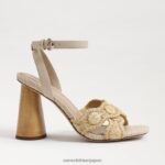 jp Sam Edelman 女性 ケイシー ブロックヒール 天然砂/夏砂 4NFV0P706 履物 - Image 2