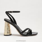 jp Sam Edelman 女性 ケイデンブロックヒール 黒 4NFV0P713 履物 - Image 2