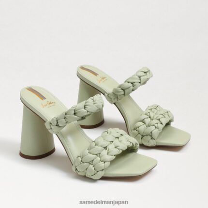 jp Sam Edelman 女性 ケンドラ ブロック ヒール ミュール ピスタチオレザー 4NFV0P803 履物