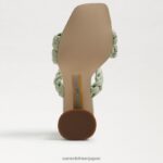 jp Sam Edelman 女性 ケンドラ ブロック ヒール ミュール ピスタチオレザー 4NFV0P803 履物 - Image 6