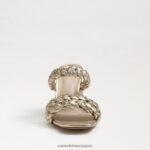 jp Sam Edelman 女性 ケンドラ ブロック ヒール ミュール 金箔革 4NFV0P804 履物 - Image 3