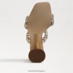 jp Sam Edelman 女性 ケンドラ ブロック ヒール ミュール 金箔革 4NFV0P804 履物 - Image 6
