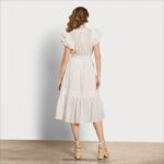jp Sam Edelman 女性 ケンナ ミディドレス クチナシ 4NFV0P1101 衣服 - Image 4