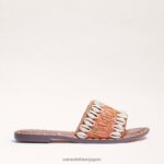 jp Sam Edelman 女性 ゲイル ビーズ スライド サンダル コニャックマルチ 4NFV0P454 履物 - Image 2