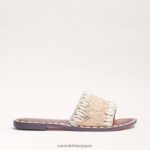 jp Sam Edelman 女性 ゲイル ビーズ スライド サンダル ナチュラルアイボリー 4NFV0P455 履物 - Image 2