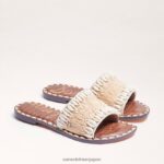 jp Sam Edelman 女性 ゲイル ビーズ スライド サンダル ナチュラルアイボリー 4NFV0P455 履物