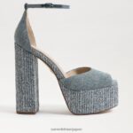 jp Sam Edelman 女性 コリプラットフォームヒール 洗いざらしのニューブルー 4NFV0P238 履物 - Image 2