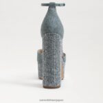 jp Sam Edelman 女性 コリプラットフォームヒール 洗いざらしのニューブルー 4NFV0P238 履物 - Image 5