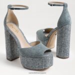 jp Sam Edelman 女性 コリプラットフォームヒール 洗いざらしのニューブルー 4NFV0P238 履物 - Image 7