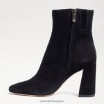 jp Sam Edelman 女性 コーディアンクルブーティ 黒いスエード 4NFV0P451 履物 - Image 4