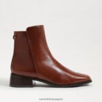 jp Sam Edelman 女性 サッチャーアンクルブーティ 焦げたブランデー 4NFV0P799 履物 - Image 2