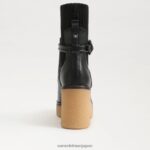jp Sam Edelman 女性 シドニーブーツ 黒い革 4NFV0P873 履物 - Image 5