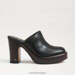 jp Sam Edelman 女性 シャイロヒールラバ 黒い革 4NFV0P714 履物 - Image 2