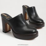 jp Sam Edelman 女性 シャイロヒールラバ 黒い革 4NFV0P714 履物 - Image 7