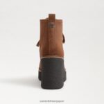 jp Sam Edelman 女性 ショー レースアップ ブーティ ウォルナットブラウン 4NFV0P842 履物 - Image 5