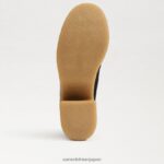 jp Sam Edelman 女性 ショー レースアップ ブーティ 黒いスエード 4NFV0P843 履物 - Image 6